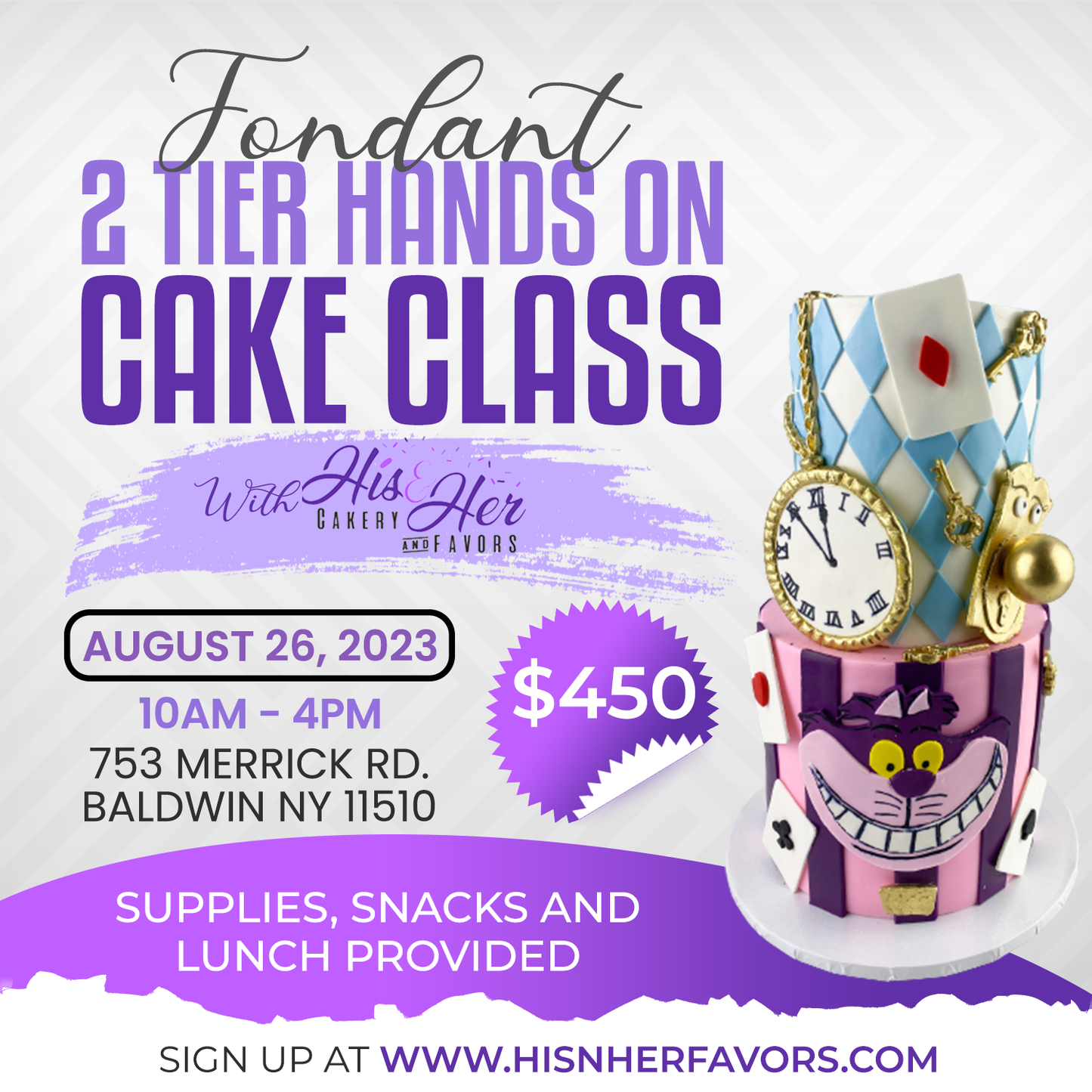 FONDANT 2 TIER HANDS ON CAKE CLASS