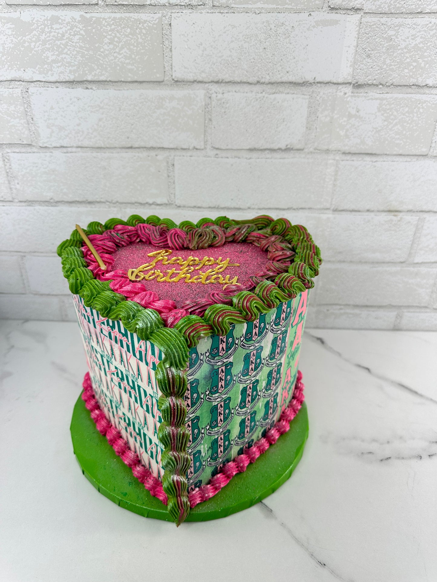 Edible Photo Heart Cake