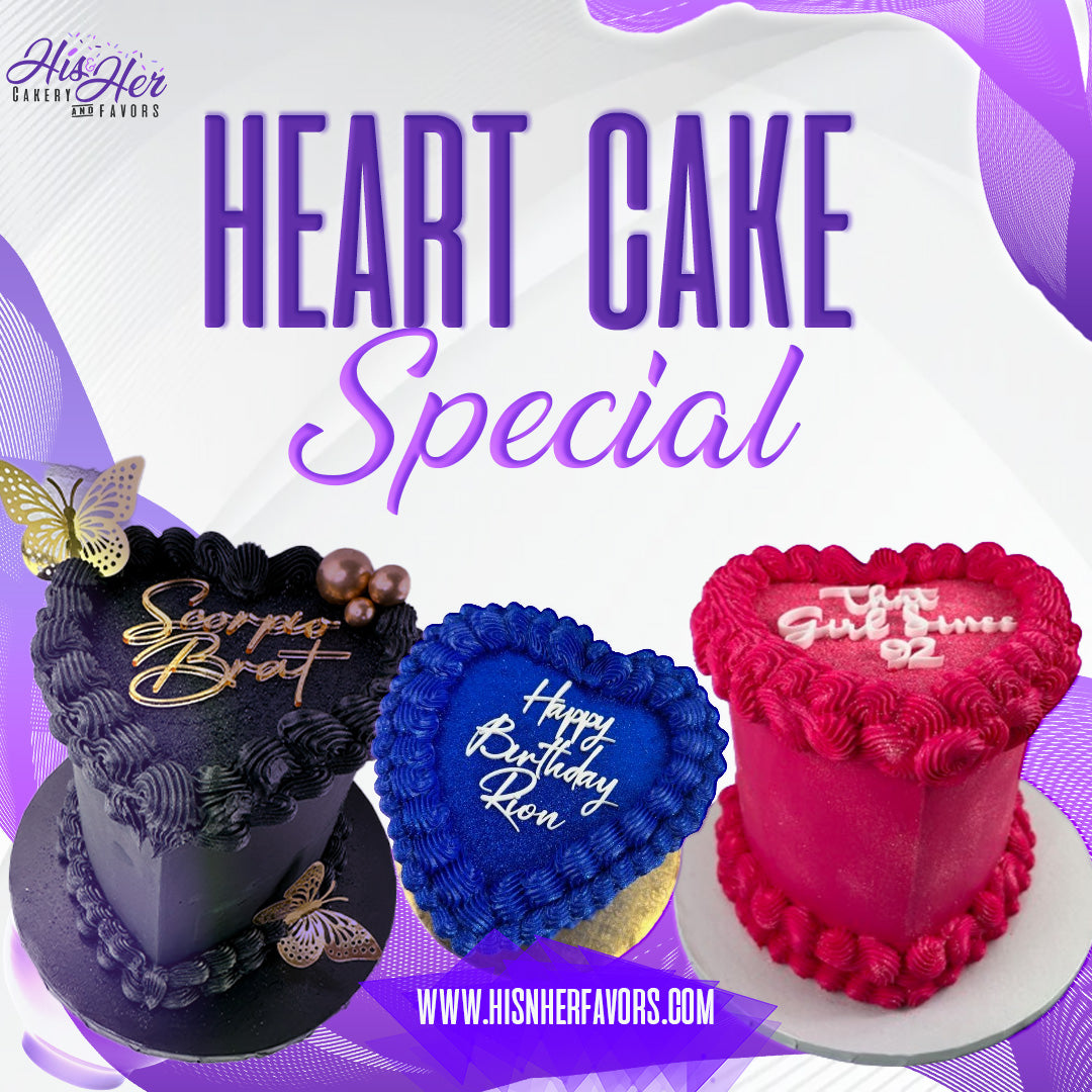 Basic Heart Cake – His & Her Cakery & Favors