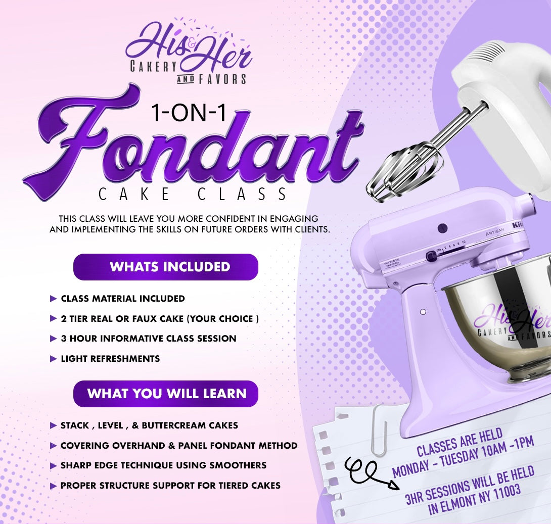 In Person 1 on 1 Fondant Class